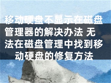 移動硬盤不顯示在磁盤管理器的解決辦法 無法在磁盤管理中找到移動硬盤的修復(fù)方法