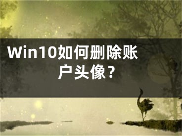 Win10如何刪除賬戶頭像？