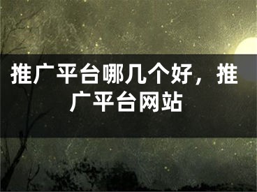 推廣平臺(tái)哪幾個(gè)好，推廣平臺(tái)網(wǎng)站