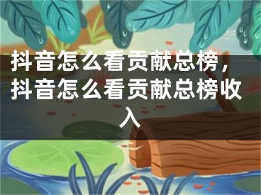 抖音怎么看貢獻(xiàn)總榜，抖音怎么看貢獻(xiàn)總榜收入