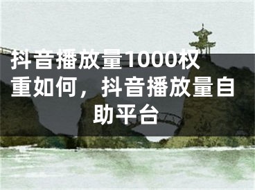 抖音播放量1000權(quán)重如何，抖音播放量自助平臺(tái)