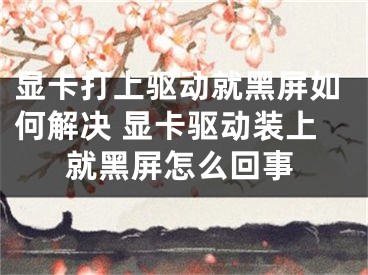 顯卡打上驅(qū)動(dòng)就黑屏如何解決 顯卡驅(qū)動(dòng)裝上就黑屏怎么回事