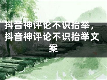 抖音神評(píng)論不識(shí)抬舉，抖音神評(píng)論不識(shí)抬舉文案