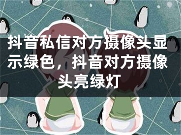 抖音私信對(duì)方攝像頭顯示綠色，抖音對(duì)方攝像頭亮綠燈