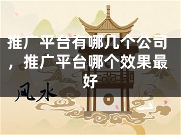 推廣平臺有哪幾個公司，推廣平臺哪個效果最好