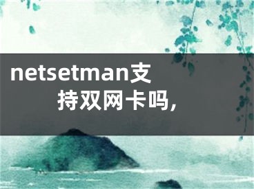 netsetman支持雙網(wǎng)卡嗎,