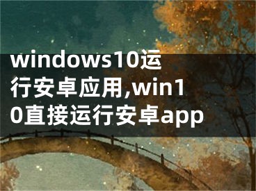 windows10運(yùn)行安卓應(yīng)用,win10直接運(yùn)行安卓app