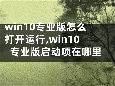 win10專業(yè)版怎么打開運(yùn)行,win10專業(yè)版啟動(dòng)項(xiàng)在哪里