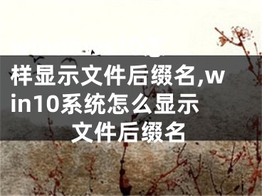 windows10怎樣顯示文件后綴名,win10系統(tǒng)怎么顯示文件后綴名