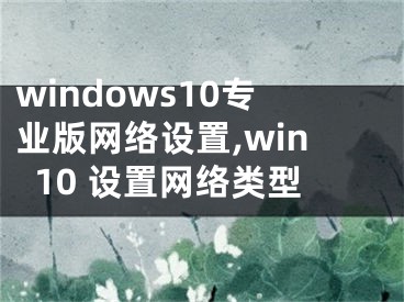 windows10專業(yè)版網(wǎng)絡(luò)設(shè)置,win10 設(shè)置網(wǎng)絡(luò)類型