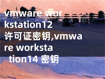 vmware workstation12許可證密鑰,vmware workstation14 密鑰