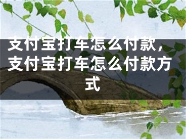 支付寶打車怎么付款，支付寶打車怎么付款方式