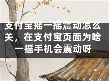 支付寶搖一搖震動怎么關(guān)，在支付寶頁面為啥一搖手機(jī)會震動呀