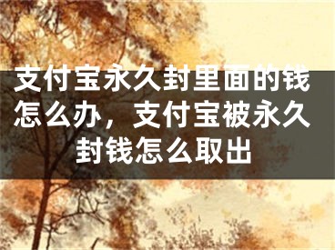 支付寶永久封里面的錢怎么辦，支付寶被永久封錢怎么取出