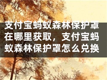 支付寶螞蟻森林保護(hù)罩在哪里獲取，支付寶螞蟻森林保護(hù)罩怎么兌換