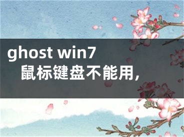 ghost win7 鼠標(biāo)鍵盤不能用,