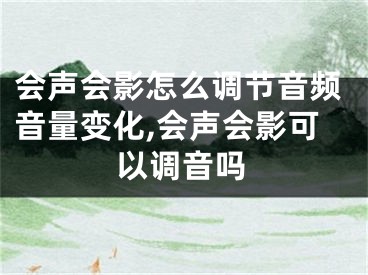 會聲會影怎么調(diào)節(jié)音頻音量變化,會聲會影可以調(diào)音嗎