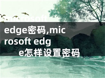 microsoft edge密碼,microsoft edge怎樣設(shè)置密碼