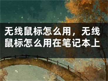 無線鼠標(biāo)怎么用，無線鼠標(biāo)怎么用在筆記本上