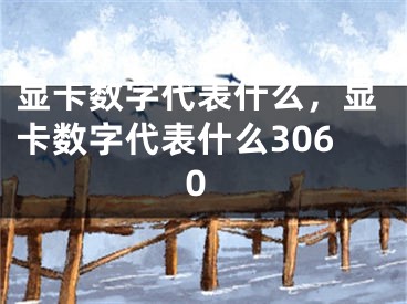 顯卡數(shù)字代表什么，顯卡數(shù)字代表什么3060