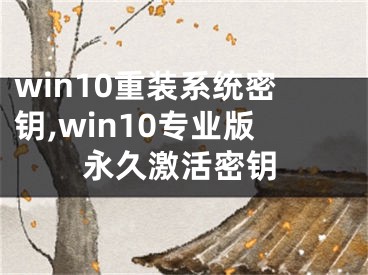 win10重裝系統(tǒng)密鑰,win10專業(yè)版永久激活密鑰