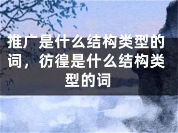 推廣是什么結(jié)構(gòu)類型的詞，彷徨是什么結(jié)構(gòu)類型的詞