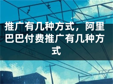 推廣有幾種方式，阿里巴巴付費(fèi)推廣有幾種方式