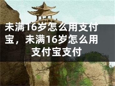 未滿16歲怎么用支付寶，未滿16歲怎么用支付寶支付