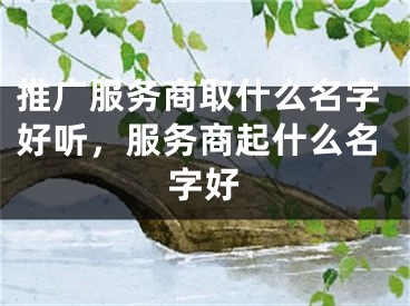 推廣服務(wù)商取什么名字好聽，服務(wù)商起什么名字好