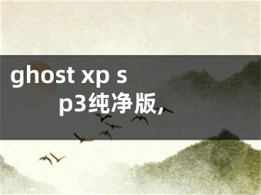 ghost xp sp3純凈版,