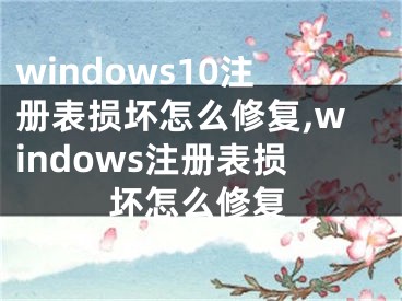 windows10注冊表損壞怎么修復(fù),windows注冊表損壞怎么修復(fù)