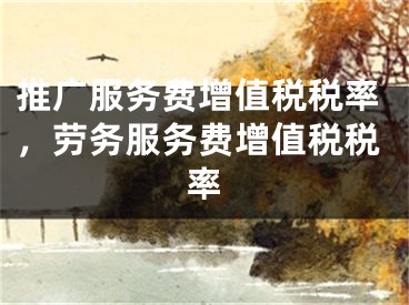 推廣服務(wù)費(fèi)增值稅稅率，勞務(wù)服務(wù)費(fèi)增值稅稅率