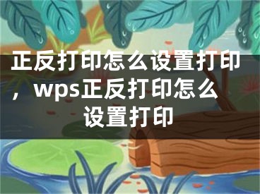 正反打印怎么設(shè)置打印，wps正反打印怎么設(shè)置打印