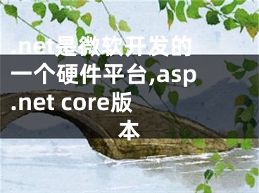 .net是微軟開(kāi)發(fā)的一個(gè)硬件平臺(tái),asp.net core版本