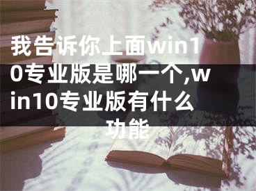 我告訴你上面win10專業(yè)版是哪一個,win10專業(yè)版有什么功能