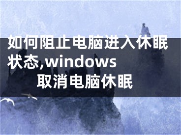 如何阻止電腦進入休眠狀態(tài),windows 取消電腦休眠