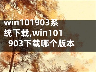 win101903系統(tǒng)下載,win101903下載哪個(gè)版本