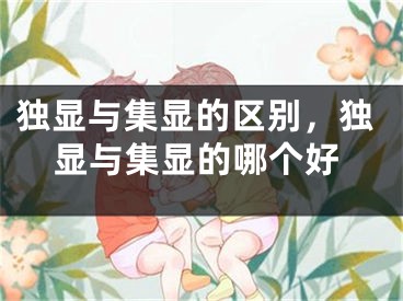 獨顯與集顯的區(qū)別，獨顯與集顯的哪個好