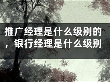 推廣經(jīng)理是什么級(jí)別的，銀行經(jīng)理是什么級(jí)別