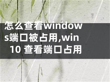 怎么查看windows端口被占用,win10 查看端口占用