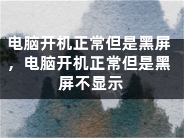 電腦開機(jī)正常但是黑屏，電腦開機(jī)正常但是黑屏不顯示