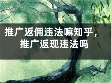 推廣返傭違法嘛知乎，推廣返現(xiàn)違法嗎