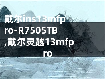 戴爾ins13mfpro-R7505TB,戴爾靈越13mfpro