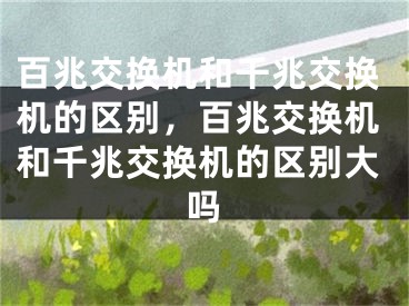 百兆交換機和千兆交換機的區(qū)別，百兆交換機和千兆交換機的區(qū)別大嗎