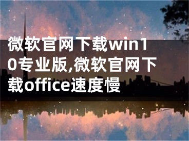 微軟官網(wǎng)下載win10專業(yè)版,微軟官網(wǎng)下載office速度慢