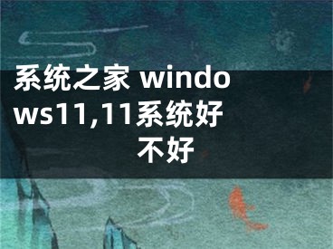 系統(tǒng)之家 windows11,11系統(tǒng)好不好