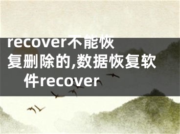 recover不能恢復(fù)刪除的,數(shù)據(jù)恢復(fù)軟件recover