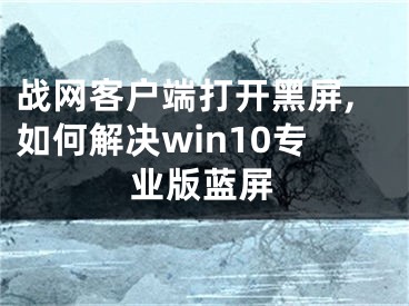 戰(zhàn)網(wǎng)客戶端打開黑屏,如何解決win10專業(yè)版藍屏