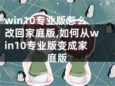 win10專業(yè)版怎么改回家庭版,如何從win10專業(yè)版變成家庭版