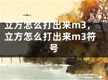 立方怎么打出來(lái)m3，立方怎么打出來(lái)m3符號(hào)